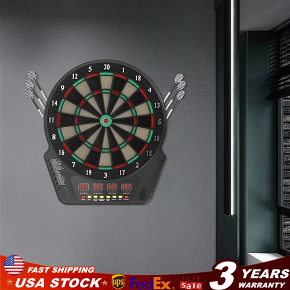 Electronic Dart Board with 27 Game Modes, LED Screens & Soft Tip Darts