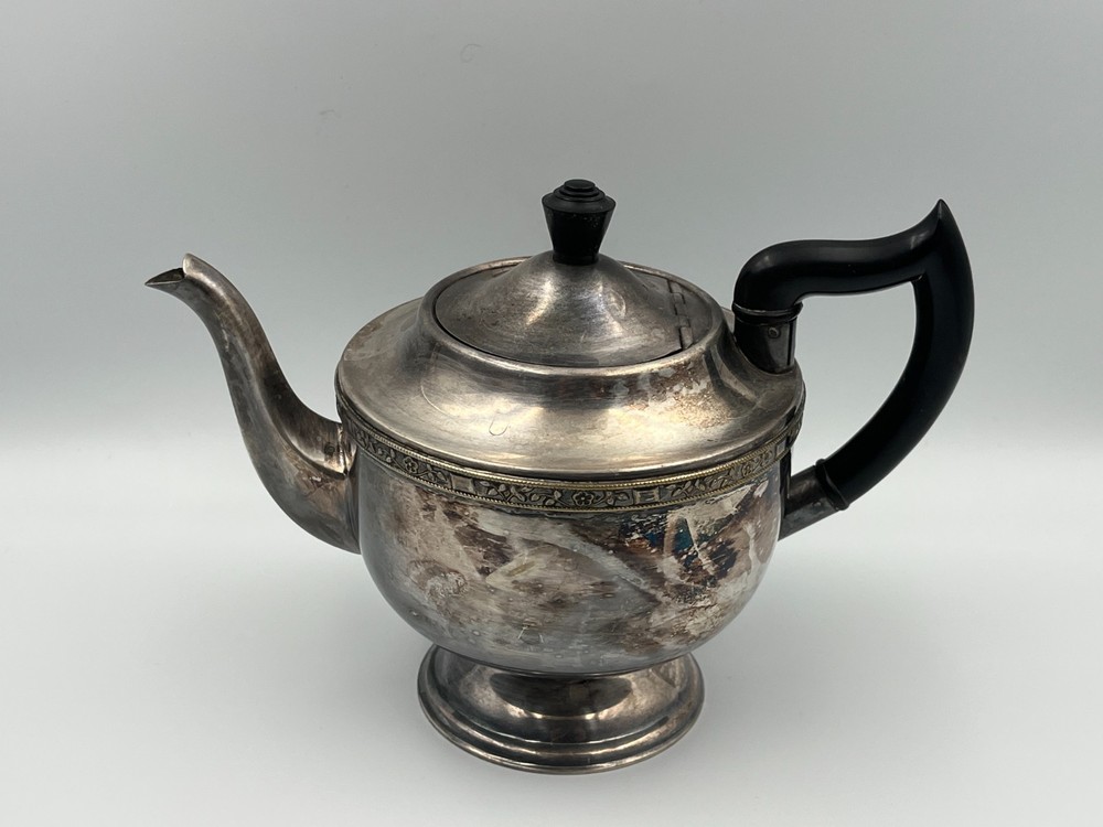 Antique silver plated teapot.