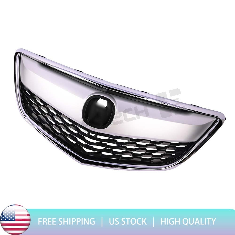 For 2014 2015 2016 Acura MDX Front Bumper Grille Grill w/Chrome Trim