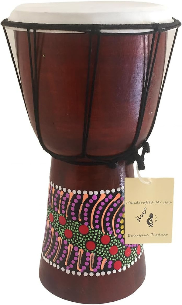 Djembe Drum – Hand Carved African Drum, Bongo Congo Style – Solid Mahogany with