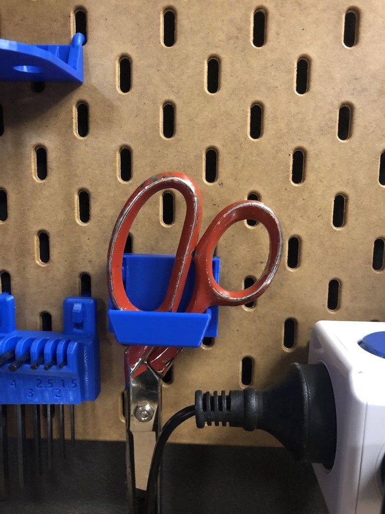 Scissors Holder Skadis Mount - Pegboard Wall Organizer for Workshop Garage Offic