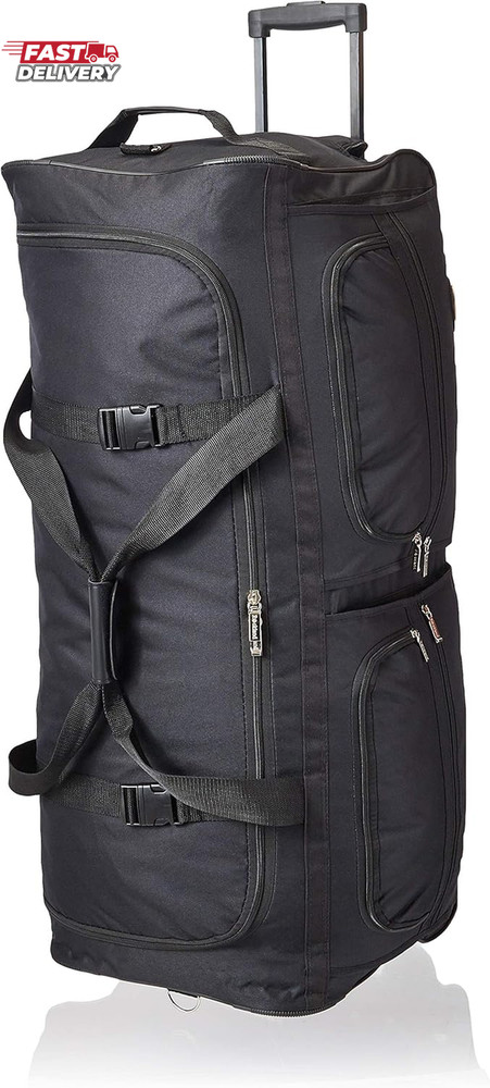 Rockland Rolling Duffel Bag, Black, 22"