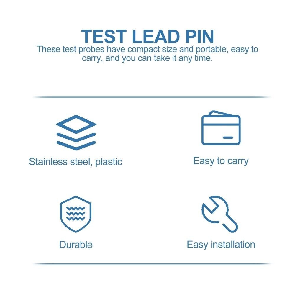 6pcs Test Pin Back Probe Kit Wire Probe Back Probe Kit Automotive