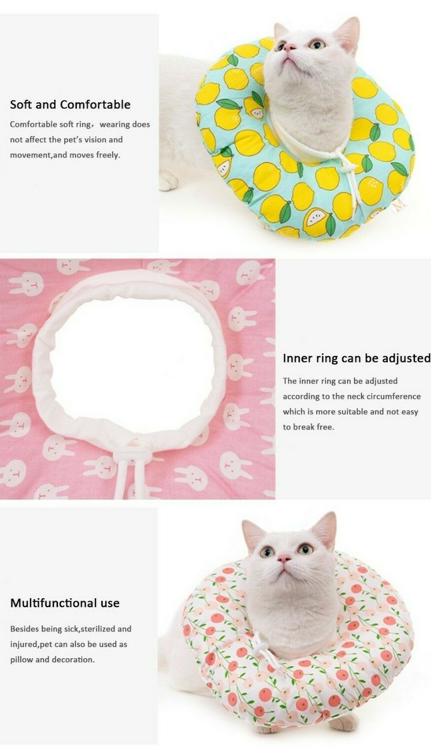 Soft E-Collar Dog Puppy Cat Cone Bumper Wound Protective Recovery Tiny XS S