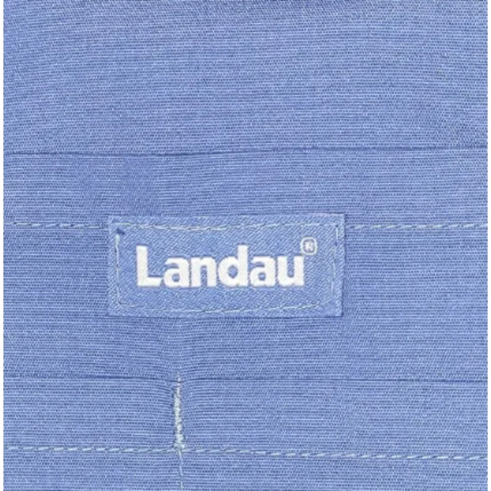 NEW Landau X-Large Blue Cotton Medical Scrub Jacket Snap Front Rib Cuffs Pockets