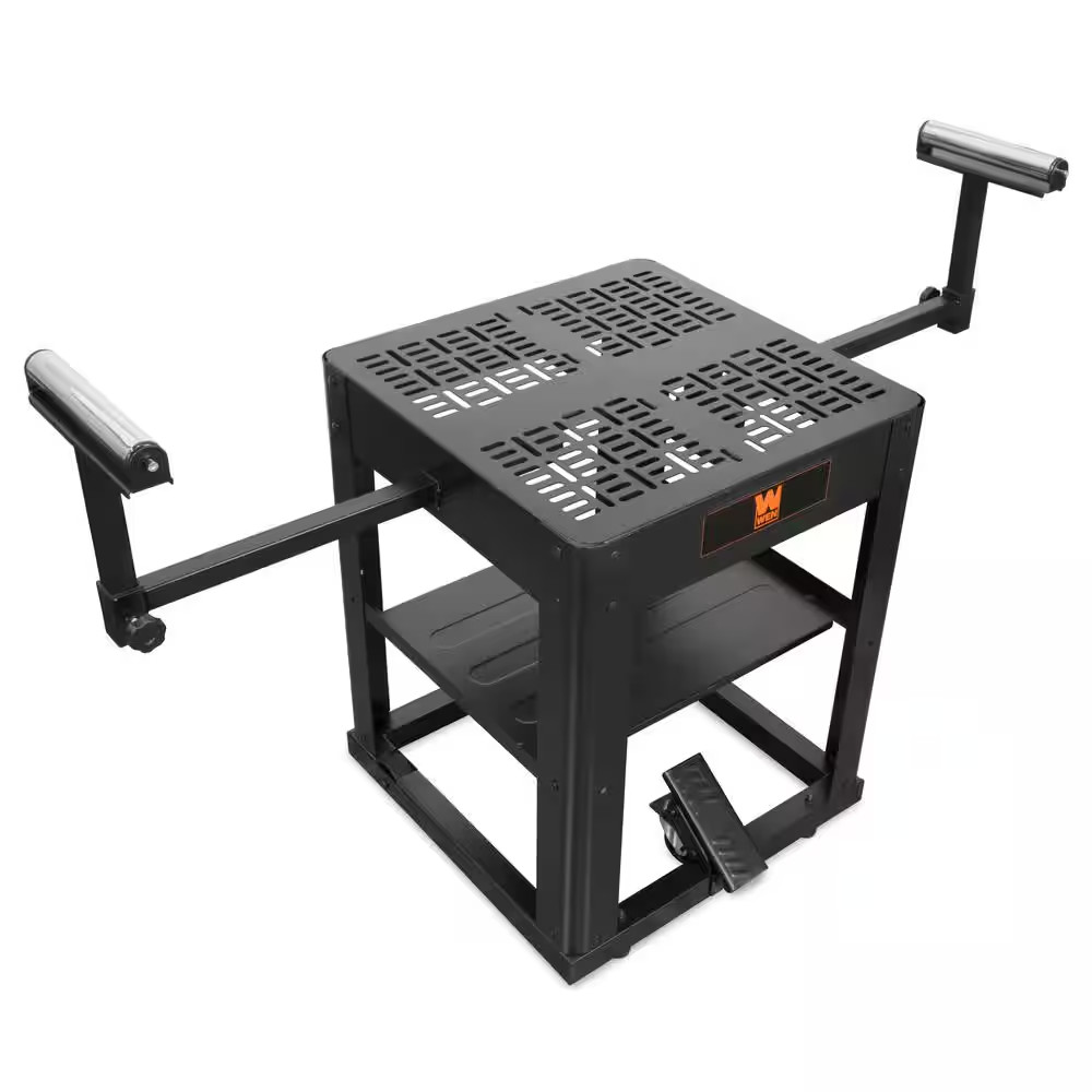 Multi-Purpose Rolling Planer and Miter Saw Tool Stand with Extension Rollers