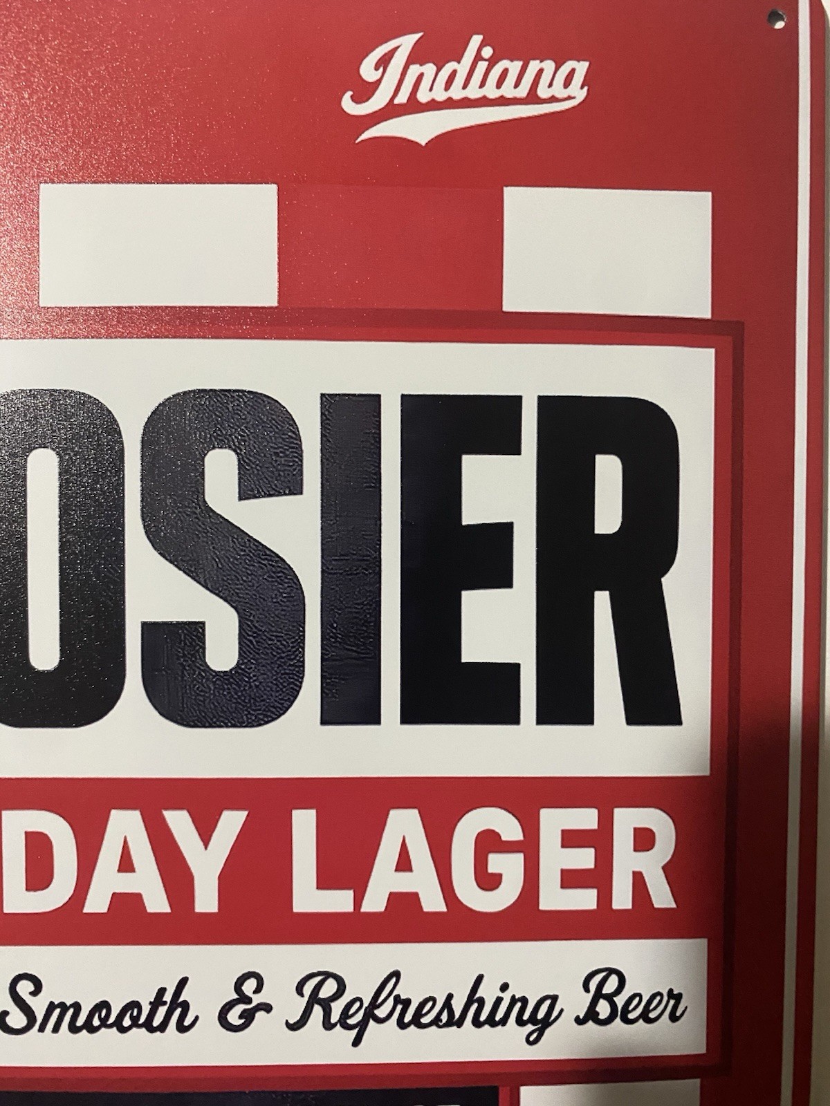 Upland Beer Indiana Hoosiers Sign Gameday Lager Craft READ DESCRIPTION READ