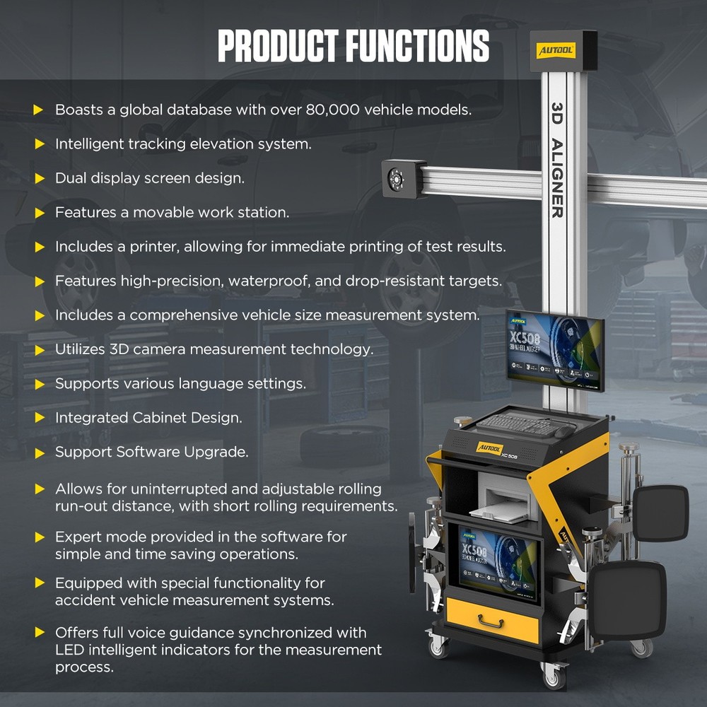 3D Wheel Alignment Machine Tire Wheel Alignel Fully Automatic For 4 & 2Post Lift