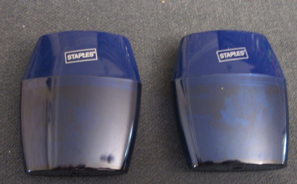 2 Staples Manual Double Hole Pencil Sharpeners