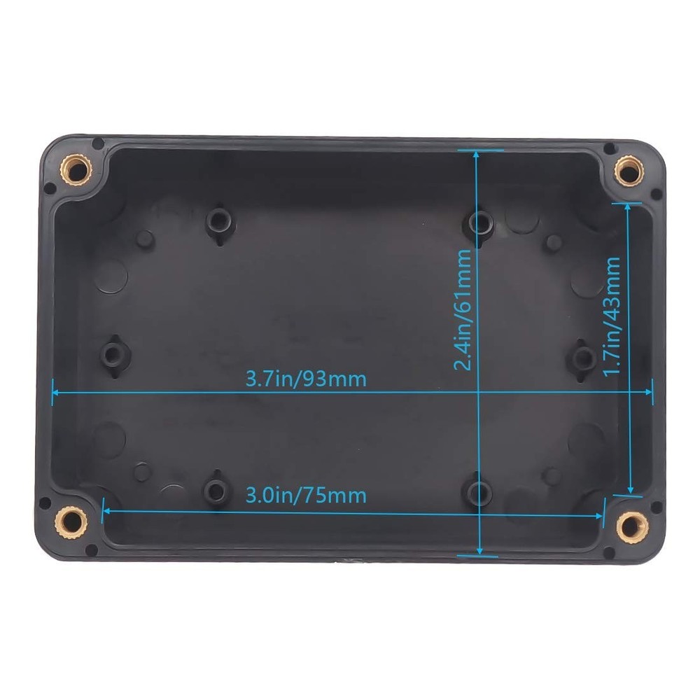 Versatile Pack of 2 Black Junction Boxes - Weatherproof ABS Project Enclosures