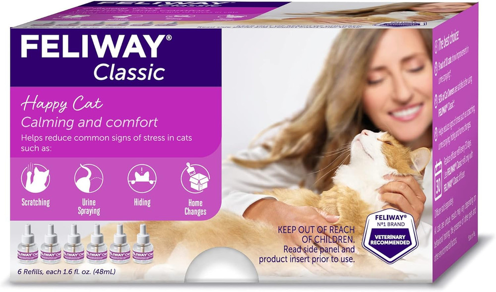 ® Classic 6 X 30 Day Cat Calming Refills for Pheromone Diffuser, 6 X 48Ml Value