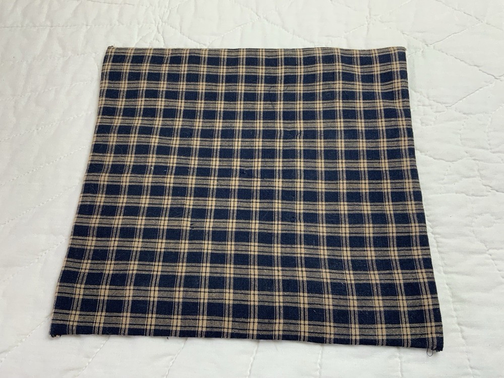 Antique Patchwork Quilt Table Topper, Rectangle, Four Patch, Early Calico Prints