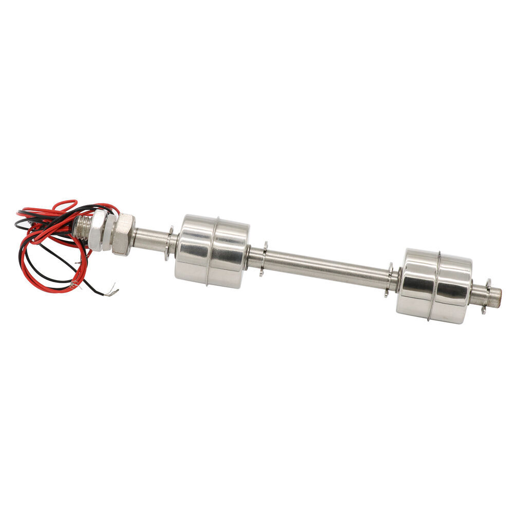 2PC Tank Pool Liquid Water Level Sensor Stainless Steel Double ball Float switch