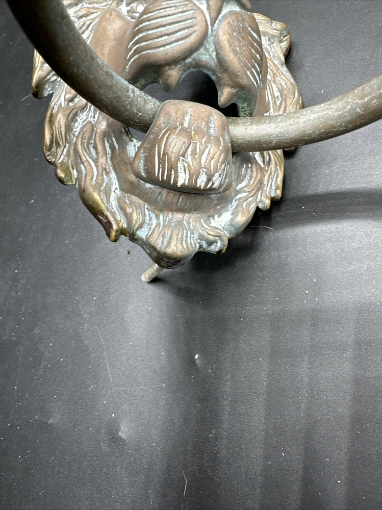 Lion Face Door Knocker Brass Bronze