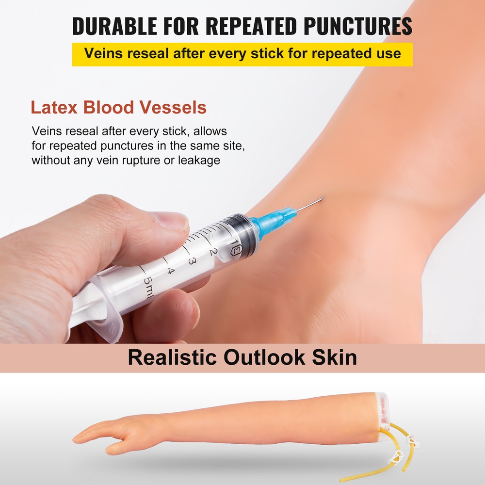 IV Practice Kit Phlebotomy Venipuncture Practice Arm for Students Nurses Medical