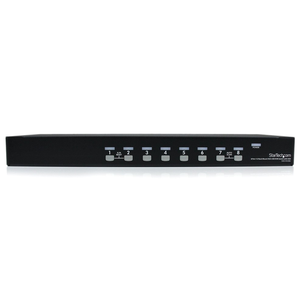 StarTech 8 Port 1U Rackmount USB KVM Switch with OSD