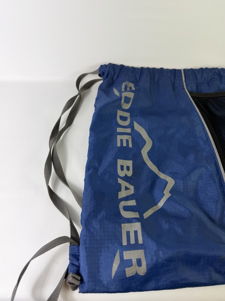 Eddie Bauer Drawstring Daypack/Backpack Navy Blue