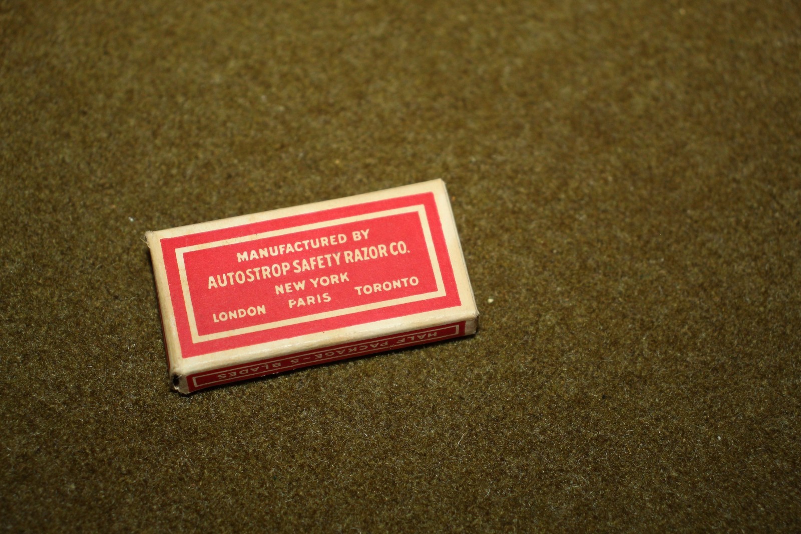 Original WW2 U.S. Army GI's Named OD Canvas Shaving Kit Storage Pouch, Empty