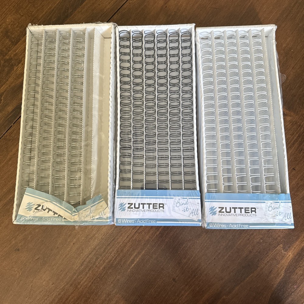 Zutter Bind it All, Black, Silver, & White Binding Coil Wires 3 Packages