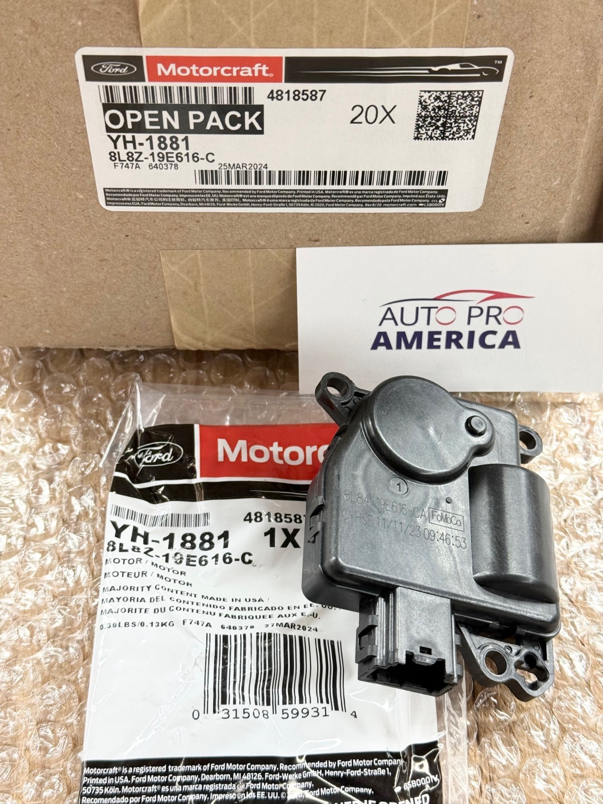 FRONT HVAC MODE ACCUATOR OEM MOTORCRAFT FORD F150 EXPEDITION NAVIGATOR YH1881