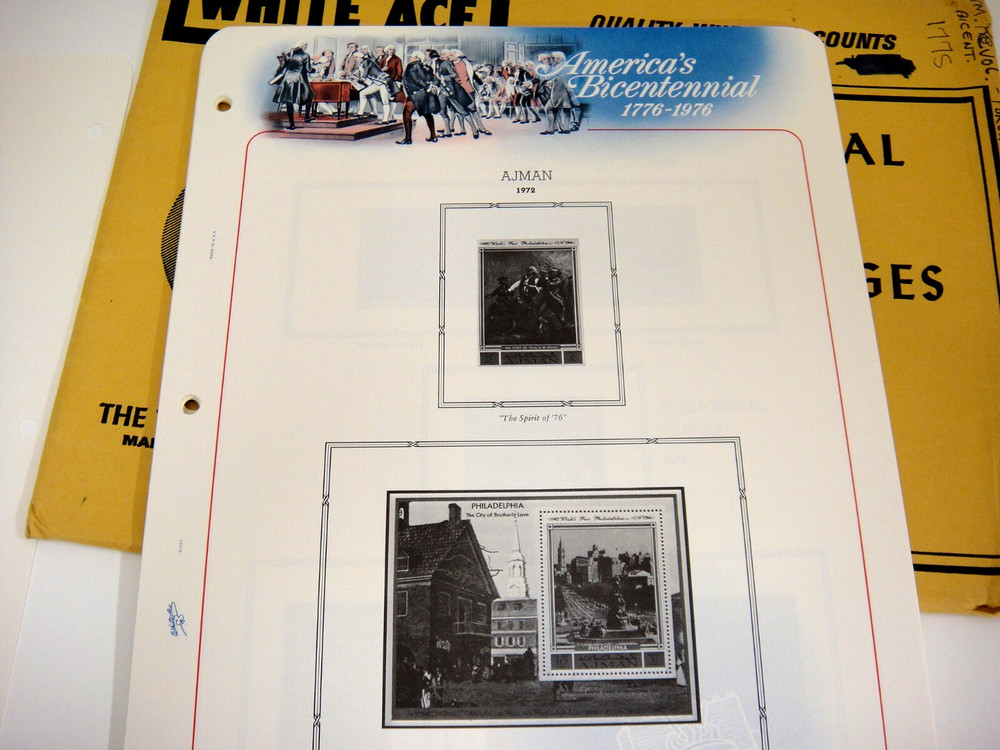 White Ace American Revolution Foreign Bicentennial Stamp Album Part One NOS