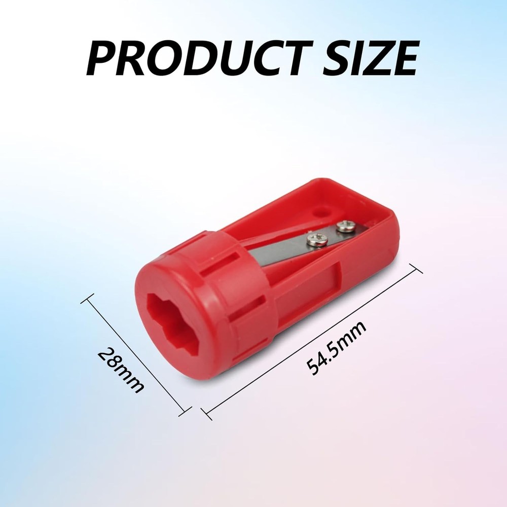 BRBASAP 3Ps Contractor Pencil Sharpener Carpenter Manual Portable Red