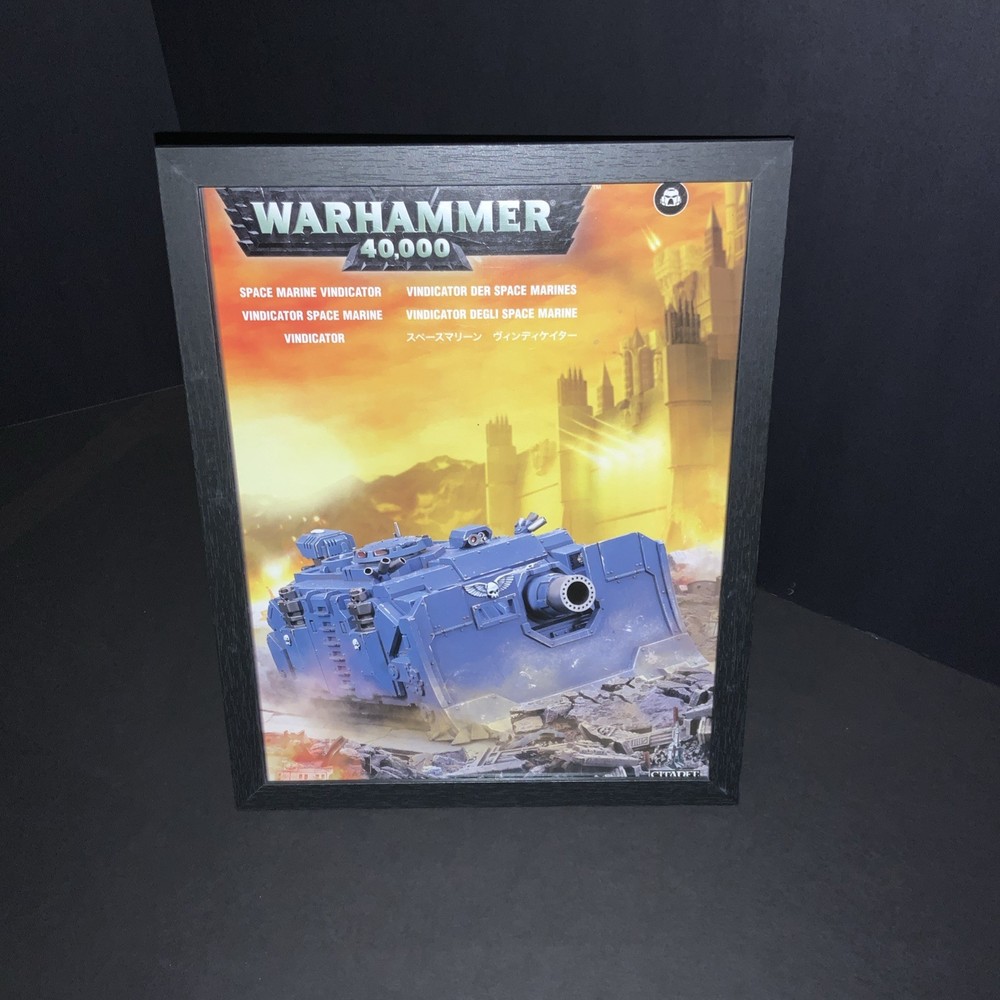 Framed Space Marine Vindicator Box Cover Art OOP Warhammer 40K DECOR