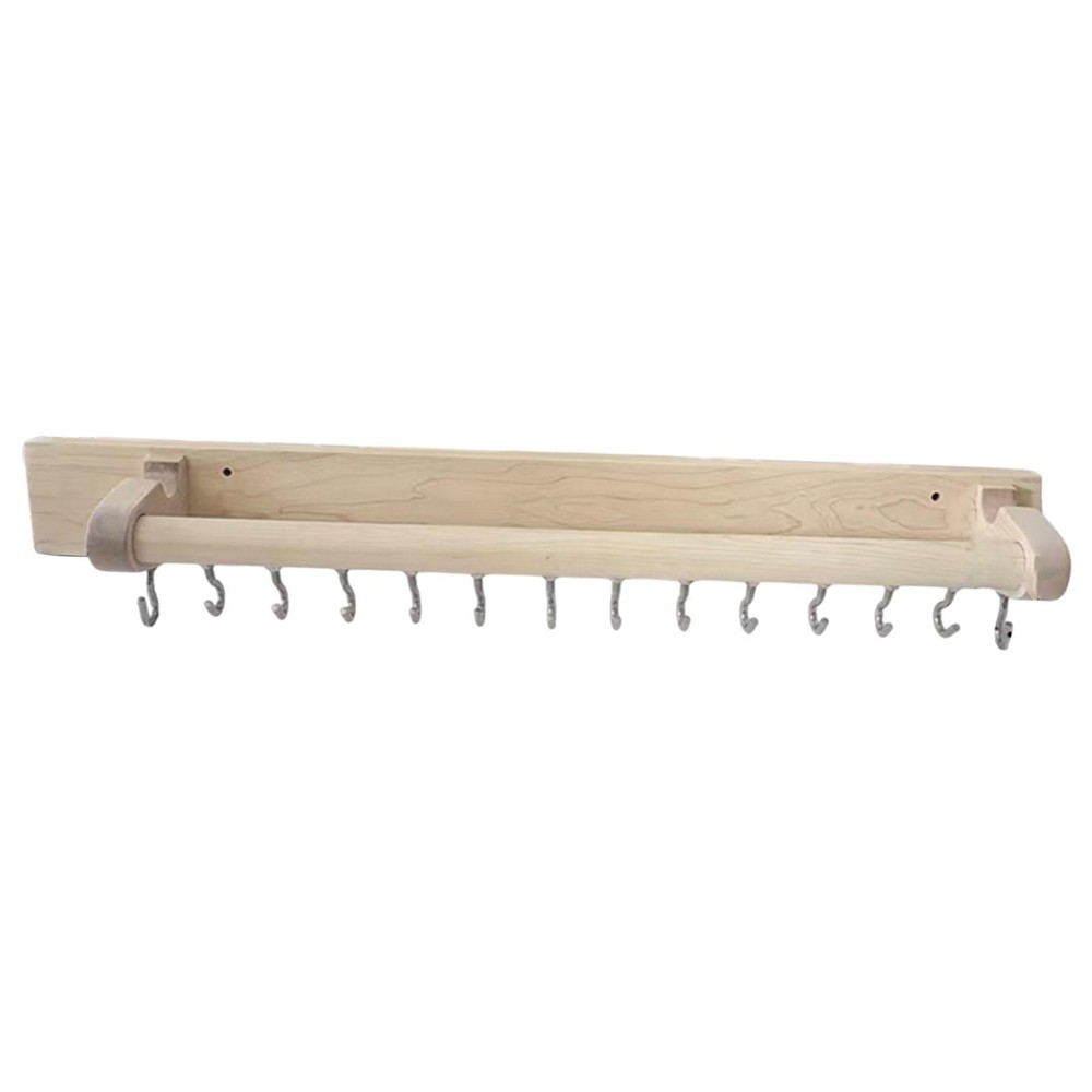 Pilates Spring Keeper Rack Maple Wood Exercise Wall Mounted Spring Holder