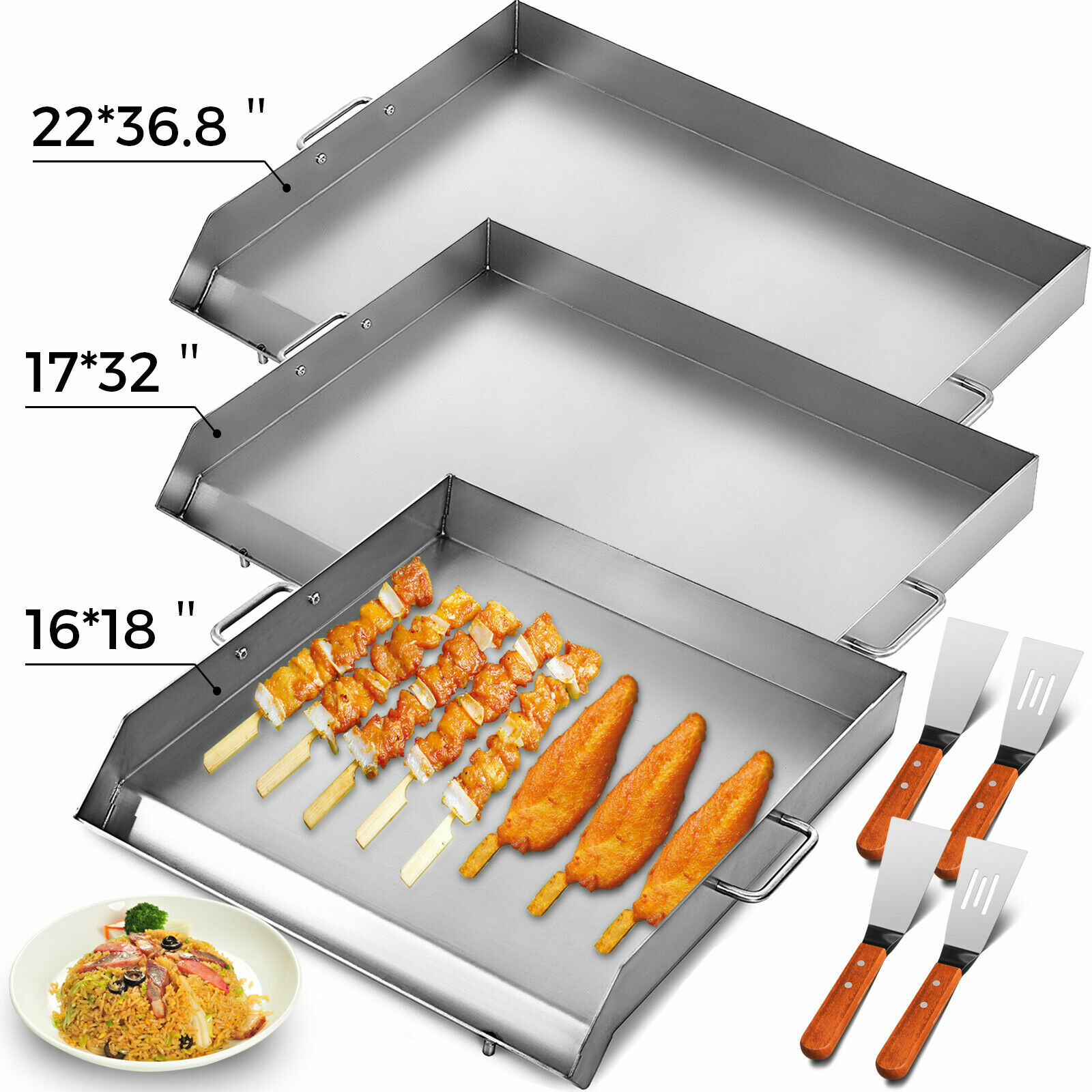 16"x18"/32"x17"/36"x22" Stainless Steel Griddle Flat Top Grill Stove