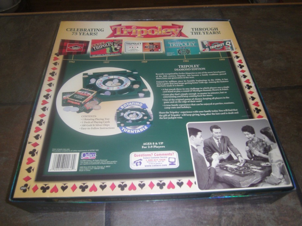 TRIPOLEY ~ DIAMOND EDITION CELEBRATING 75 YEARS ~ NEW, OPEN BOX