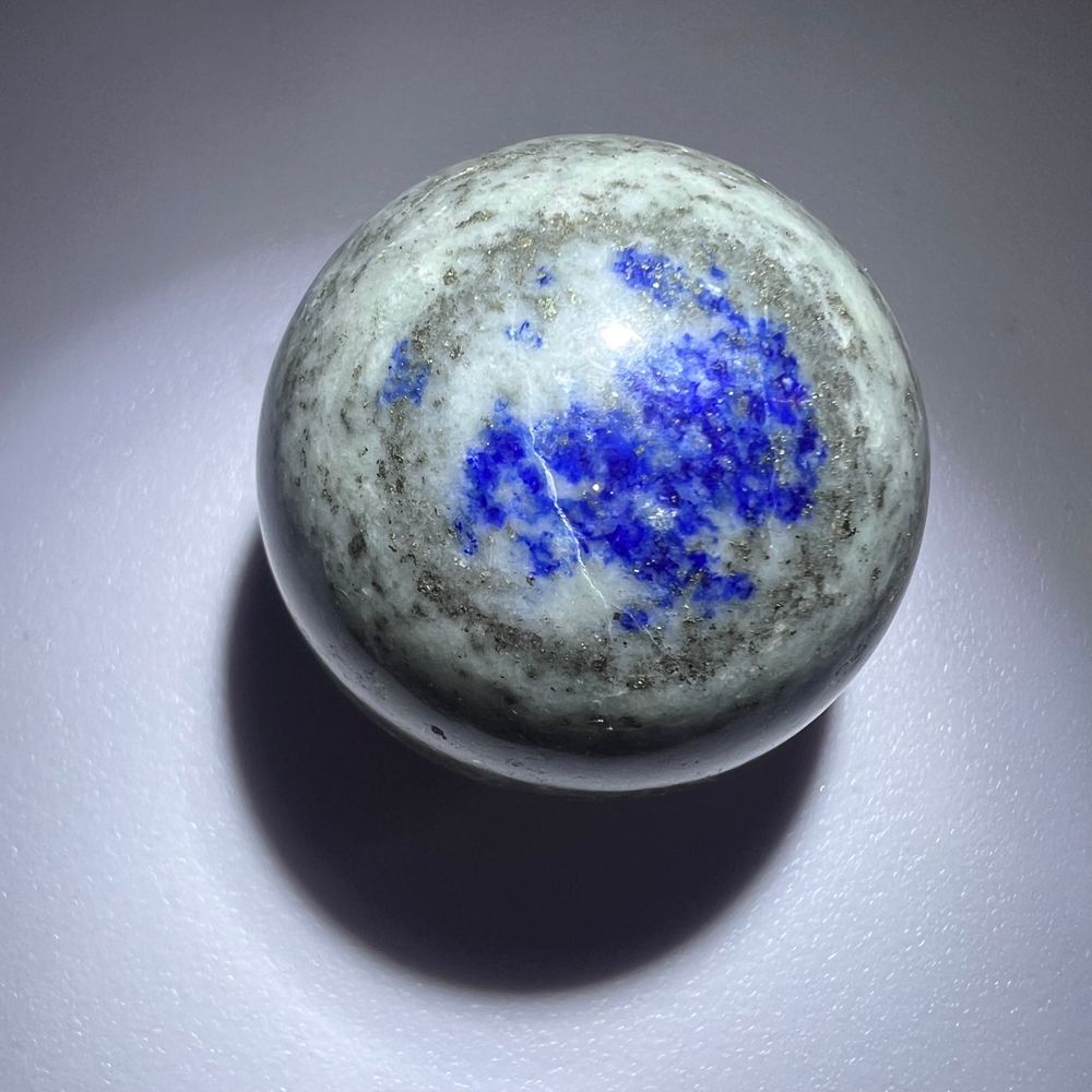Lapis Lazuli Meditation Sphere UV Reactive