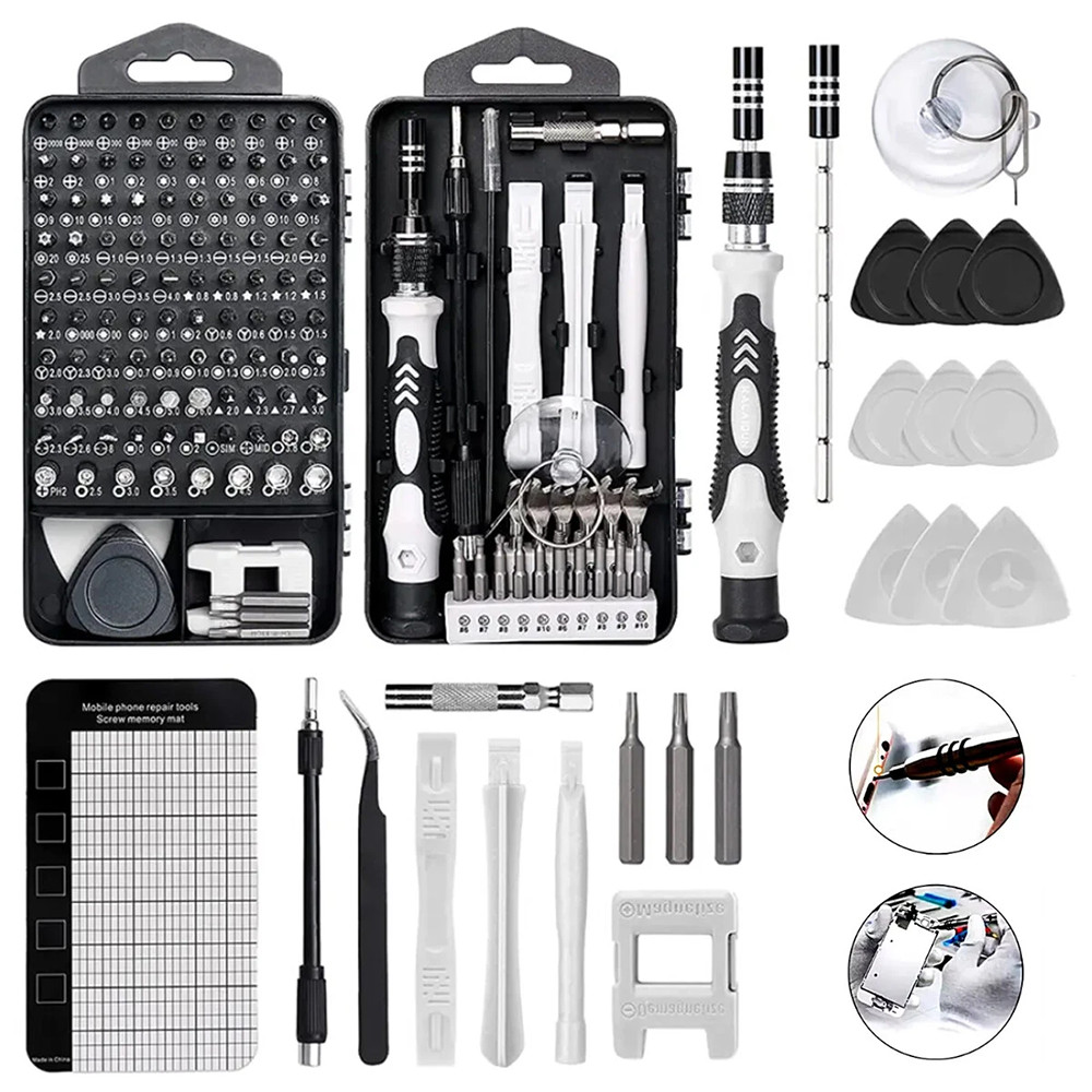 115 In 1 Magnetic Precision Repair Screwdriver Set Electronics Tool Kit