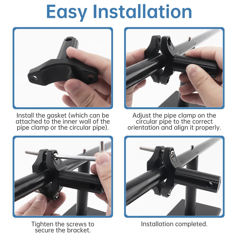 Motorcycle External Spotlight Mounting Bracket Handlebar Clamp Mount Holder PAIR