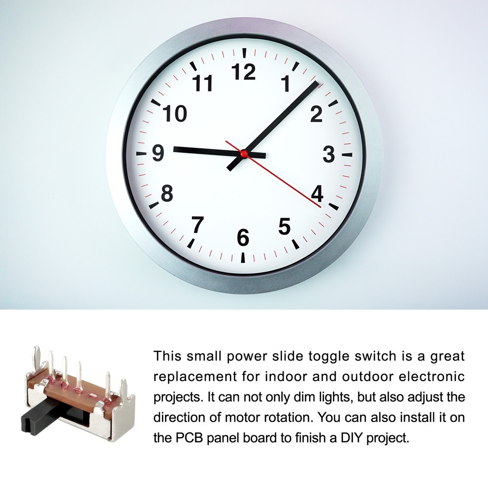 Toggle Switch Latching Slide Control 3 Pin 1P2T 4mm/30 Pcs