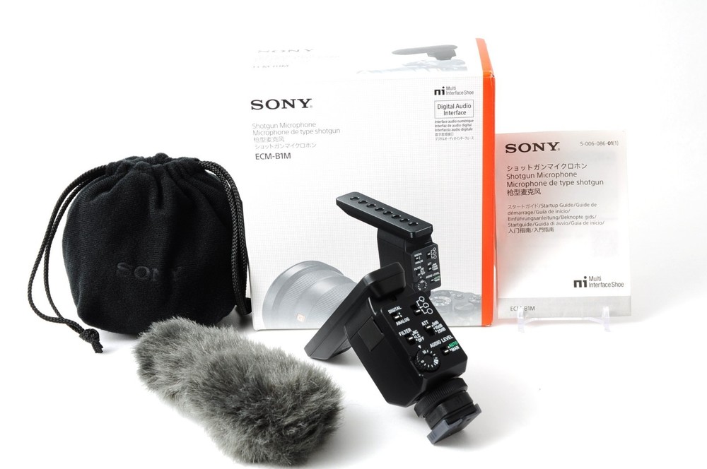 Sony ECM-B1M Digital Shotgun Microphone Camera Mount Original Box -MINT-