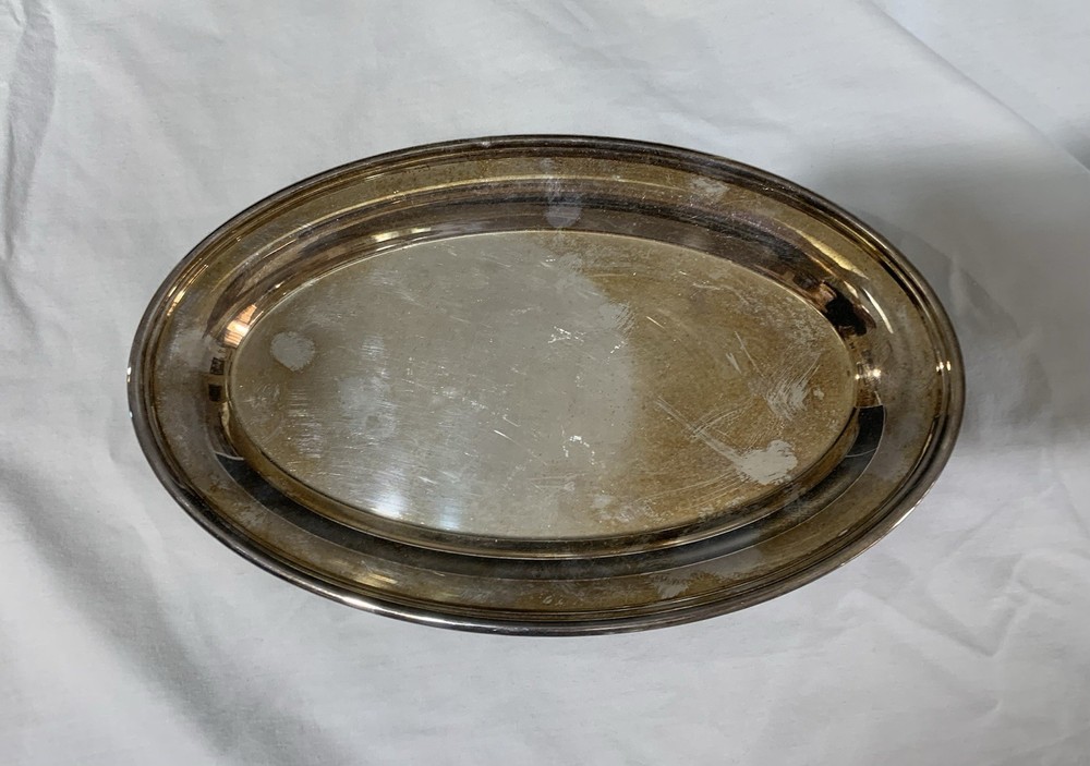 Oneida Silversmiths Silverplate Oval Serving Tray Platter Elegant Tableware