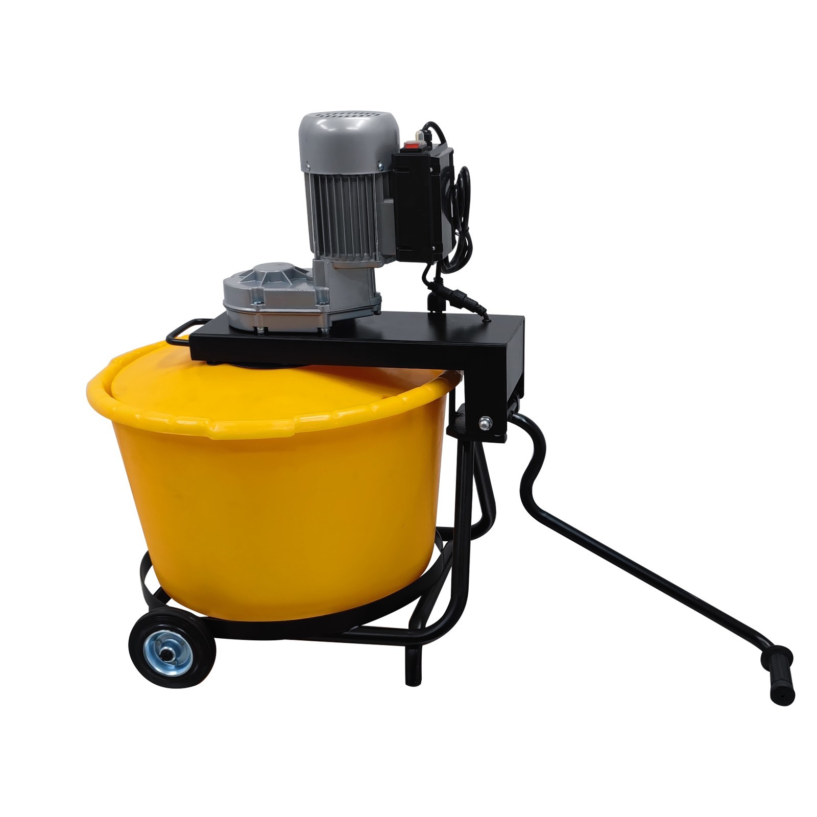 2.3 cu.ft Electric Bucket Mixer Mortar Epoxy Plaster Mixing Machine w/Wheel 375W