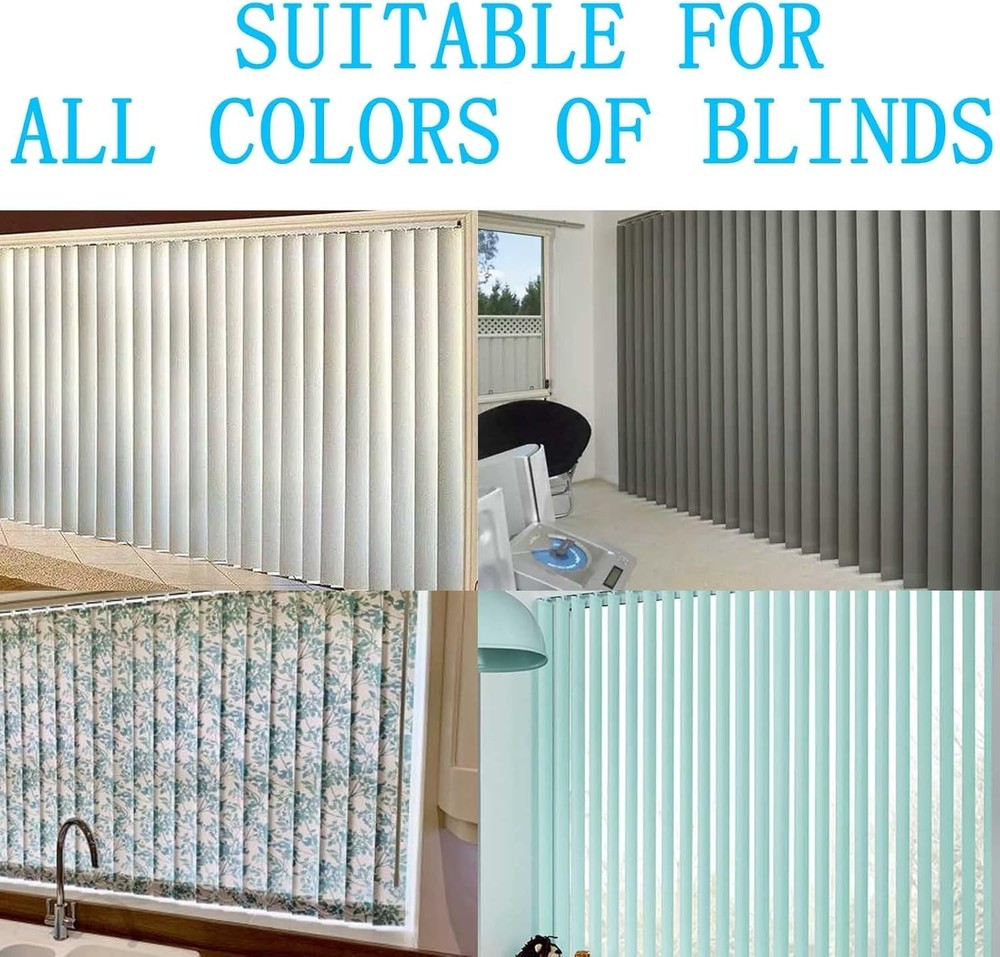60 Pcs Vertical Blinds Replacement Slats Panels, Vertical Blind Repair Tabs Kit