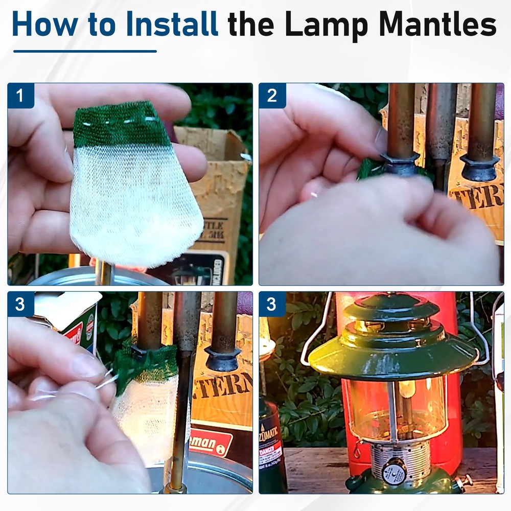 Upgrade Camping Lantern Accessories, Mantles for ‎White Green