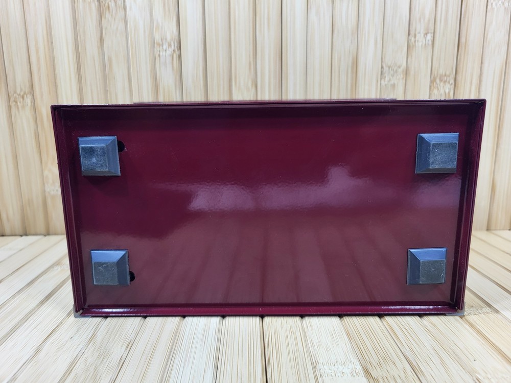 Snap-on Tools Mini Micro Miniature Metal Toolbox Maroon Great Condition