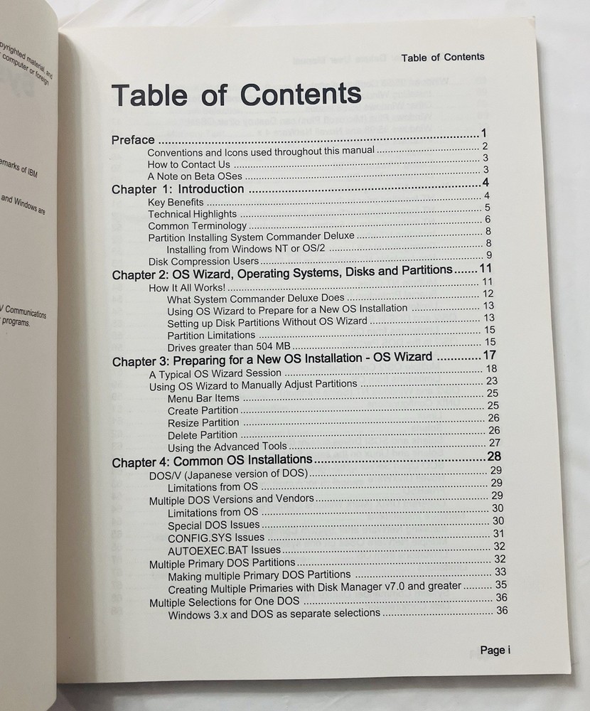 System Commander Deluxe User Manual VCOM Partitioning Guide Windows Linux (1998)