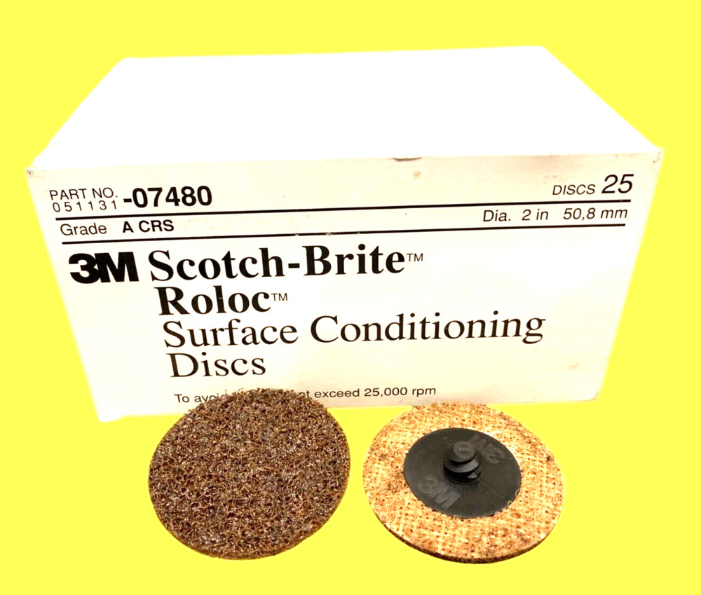 3M 07480 Scotch-Brite Roloc Discs 2" coarse - 25 count pack
