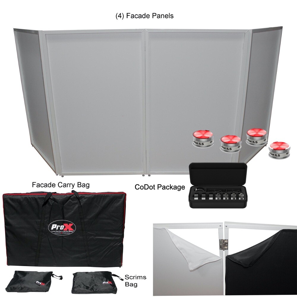 Bundle of Pro X 4 Panel Facades White Frame + CoDot Package