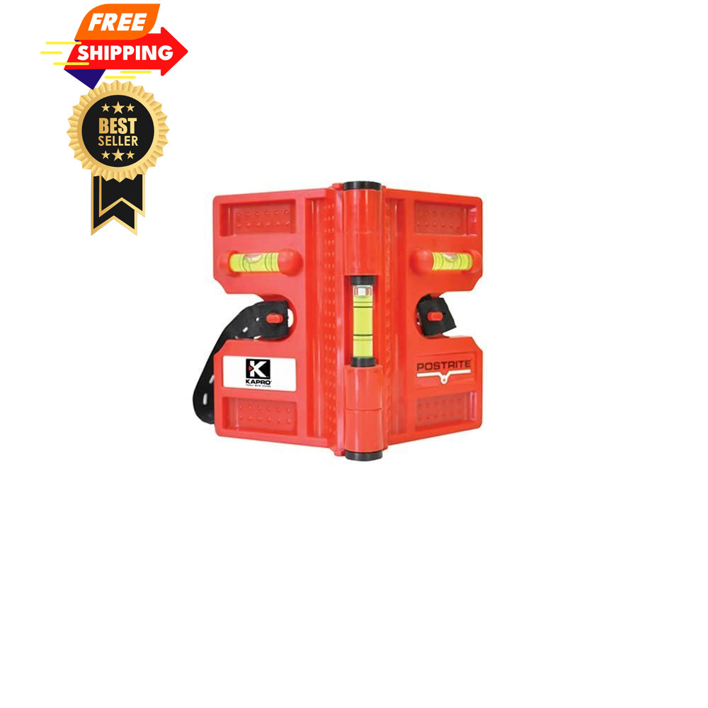 Kapro - 340 Postrite Post Level - Adjustable Folding - Unique, Red