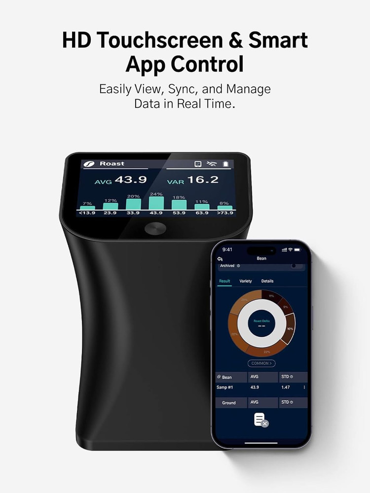 Dual Coffee Roast & Particle Analyzer with NIR Imaging & Vibration Tech