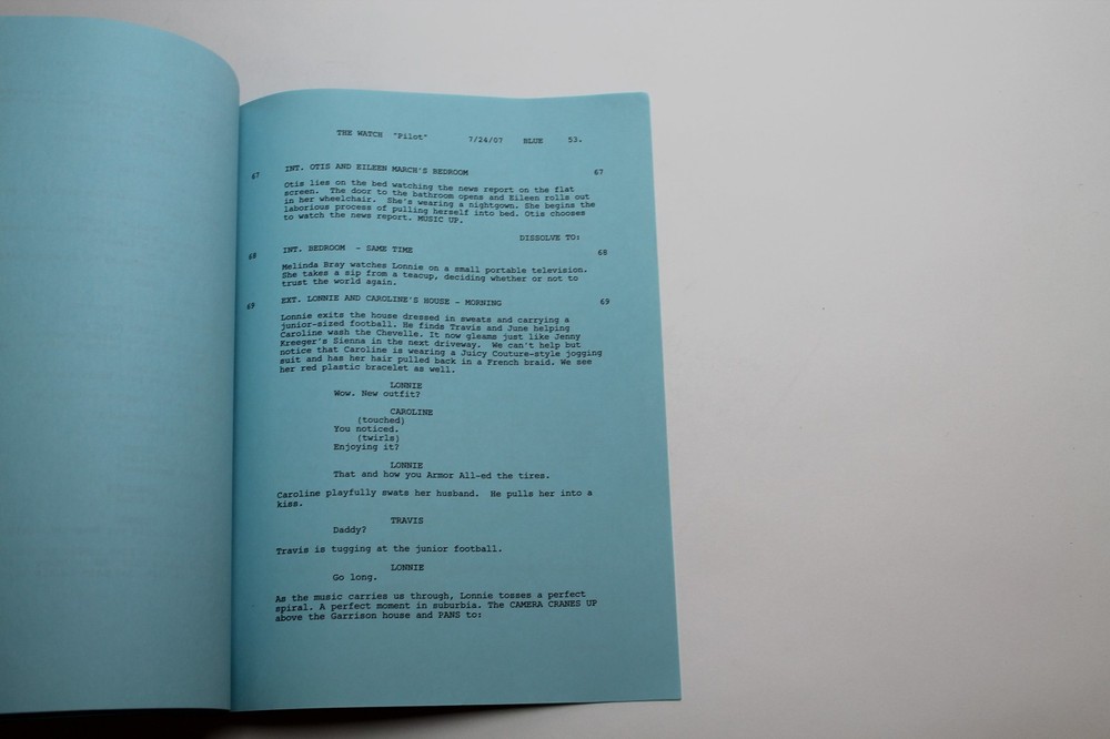 THE WATCH / Ed Decter & John J. Strauss 2007 TV Script Unproduced Pilot