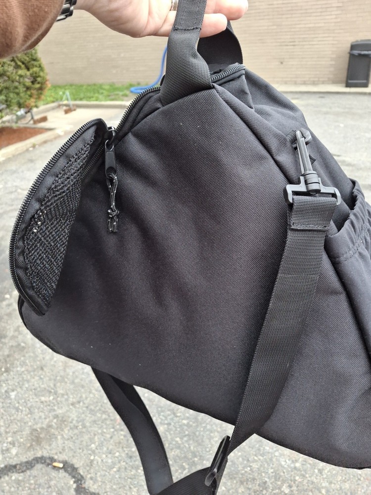 K2 Small Triangular Backpack Has A Insert To Make A Floor Maybe A Pet Carrier