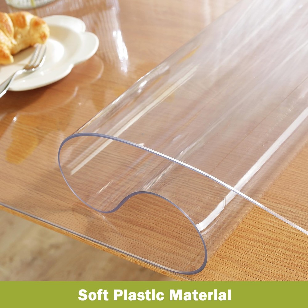 Clear Table Protector 36 x 70 Inch, 36" x 70" (Rectangular), Crystal