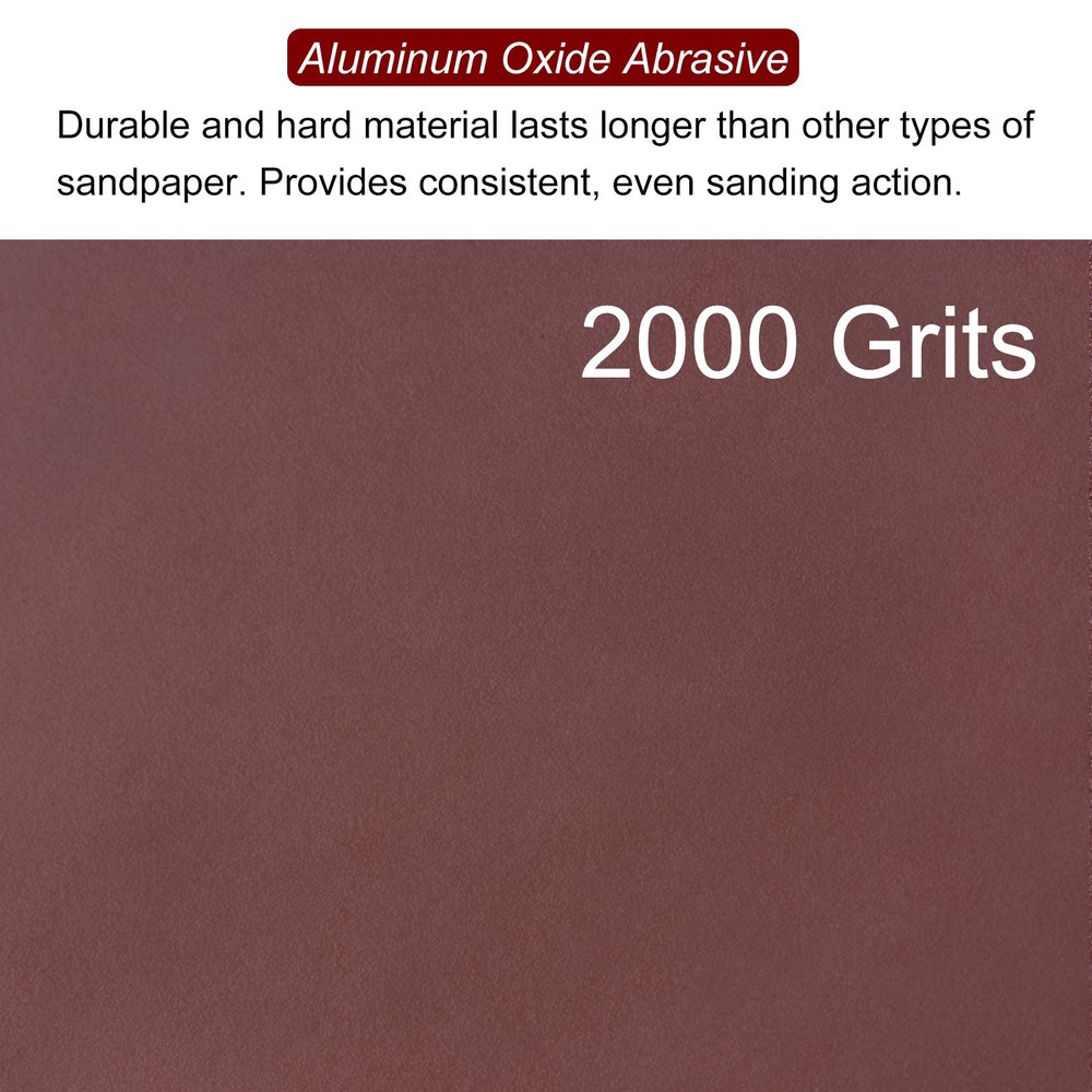 100pcs 2000 Grits 80mm Aluminum Oxide Triangular Hook & Loop Sandpapers Pads