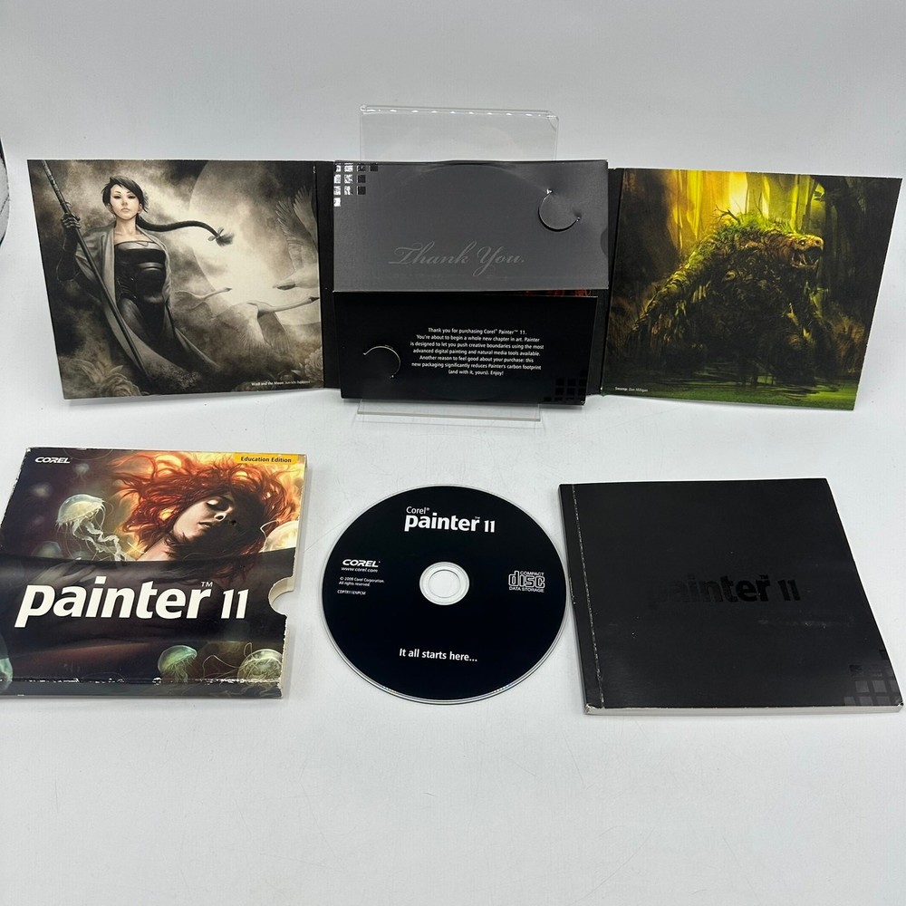 Corel Painter II Education Edition Windows and Macintosh PC Software CD Disc